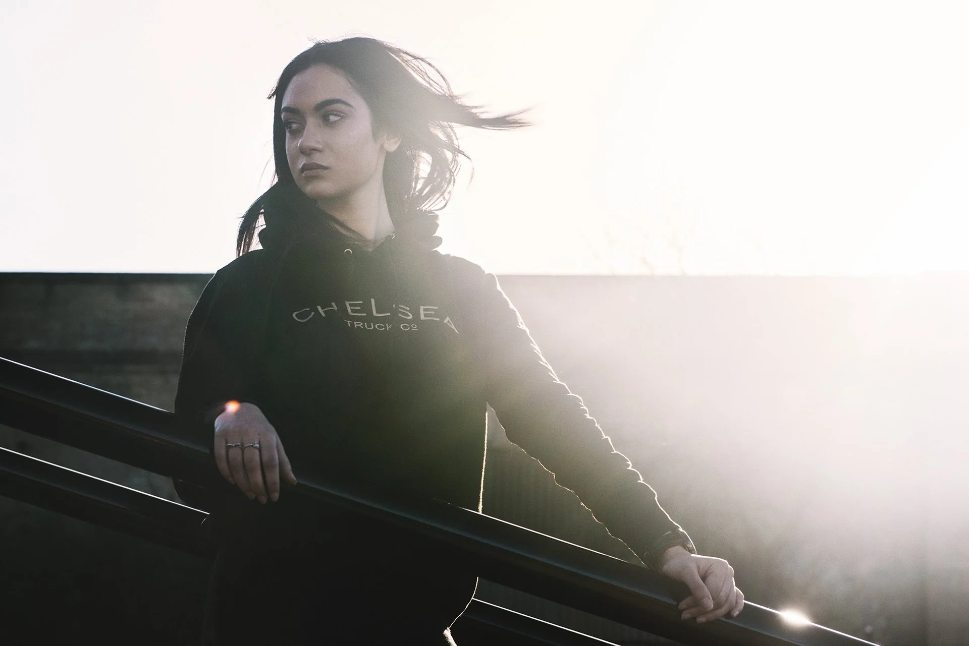 Chelsea Truck Co Hoodie - Black with Gold Embroidery - Image 14