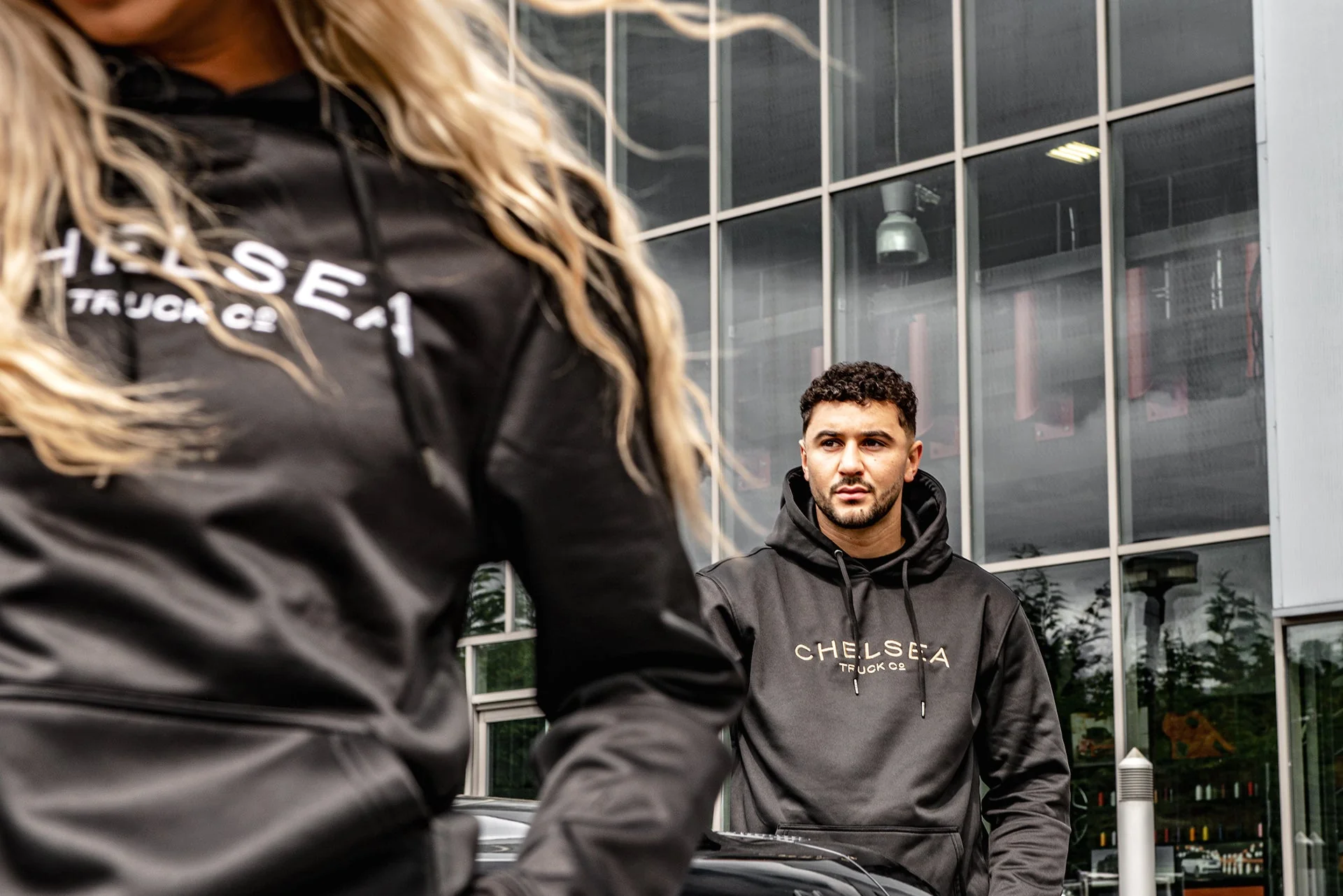 Chelsea Truck Co Hoodie - Black with Gold Embroidery - Image 9