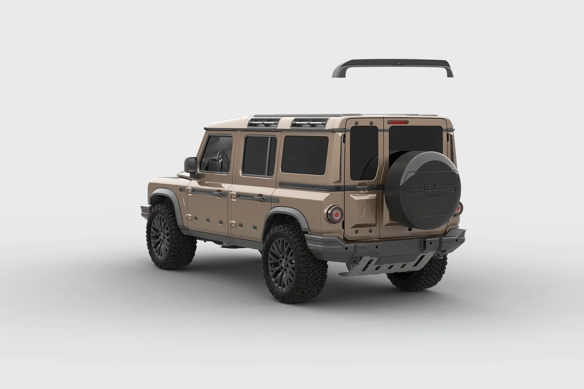 INEOS Grenadier (2023 Onwards) Exposed Matte Carbon Upper Rear Roof Wing