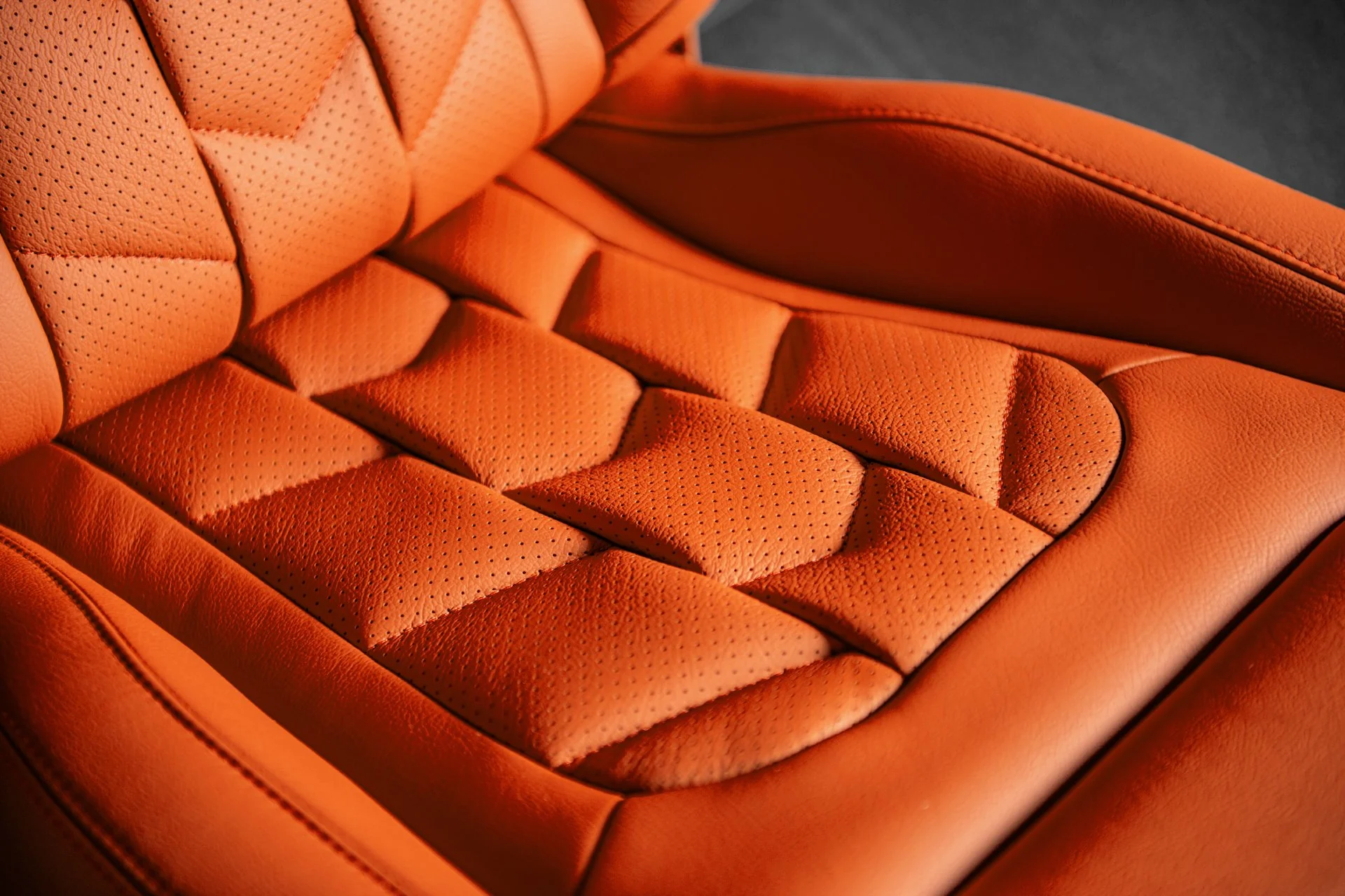 Jeep Wrangler JK (2007-2018) Lightweight Vegan Orange Leather Heritage Sport Seats - Image 8