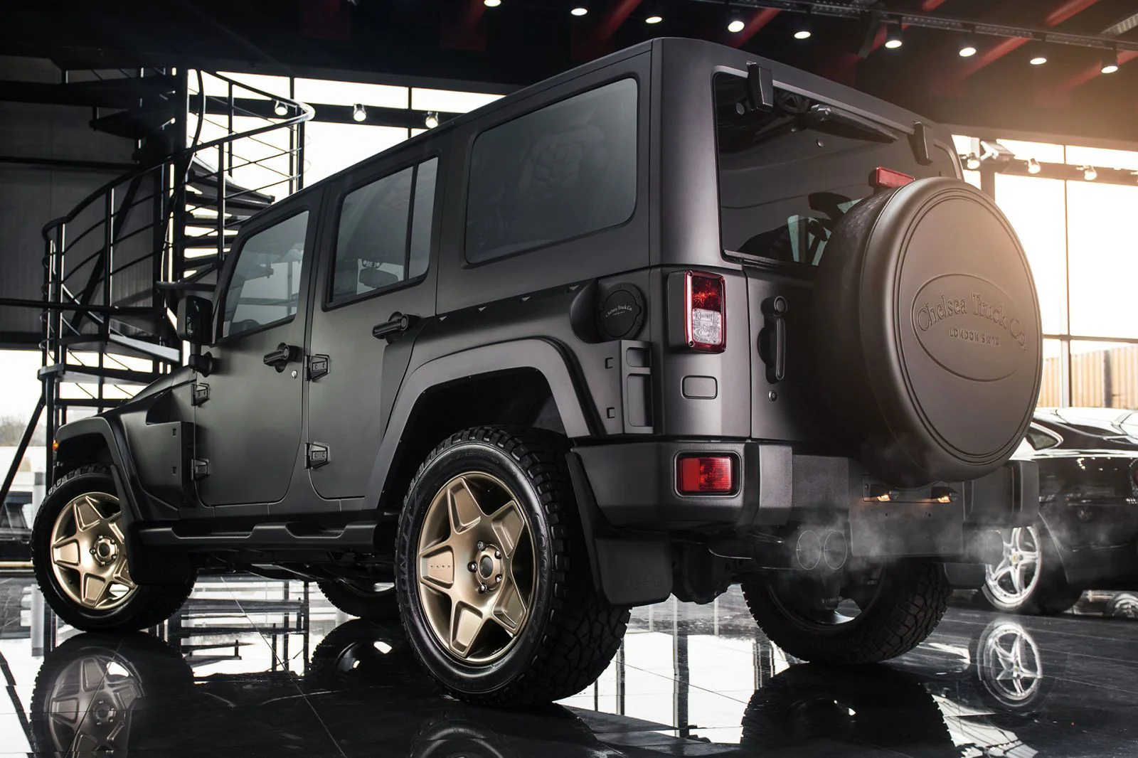 Jeep Wrangler JK Petrol (2007-2018) Quad Crosshair Exhaust System - Image 2