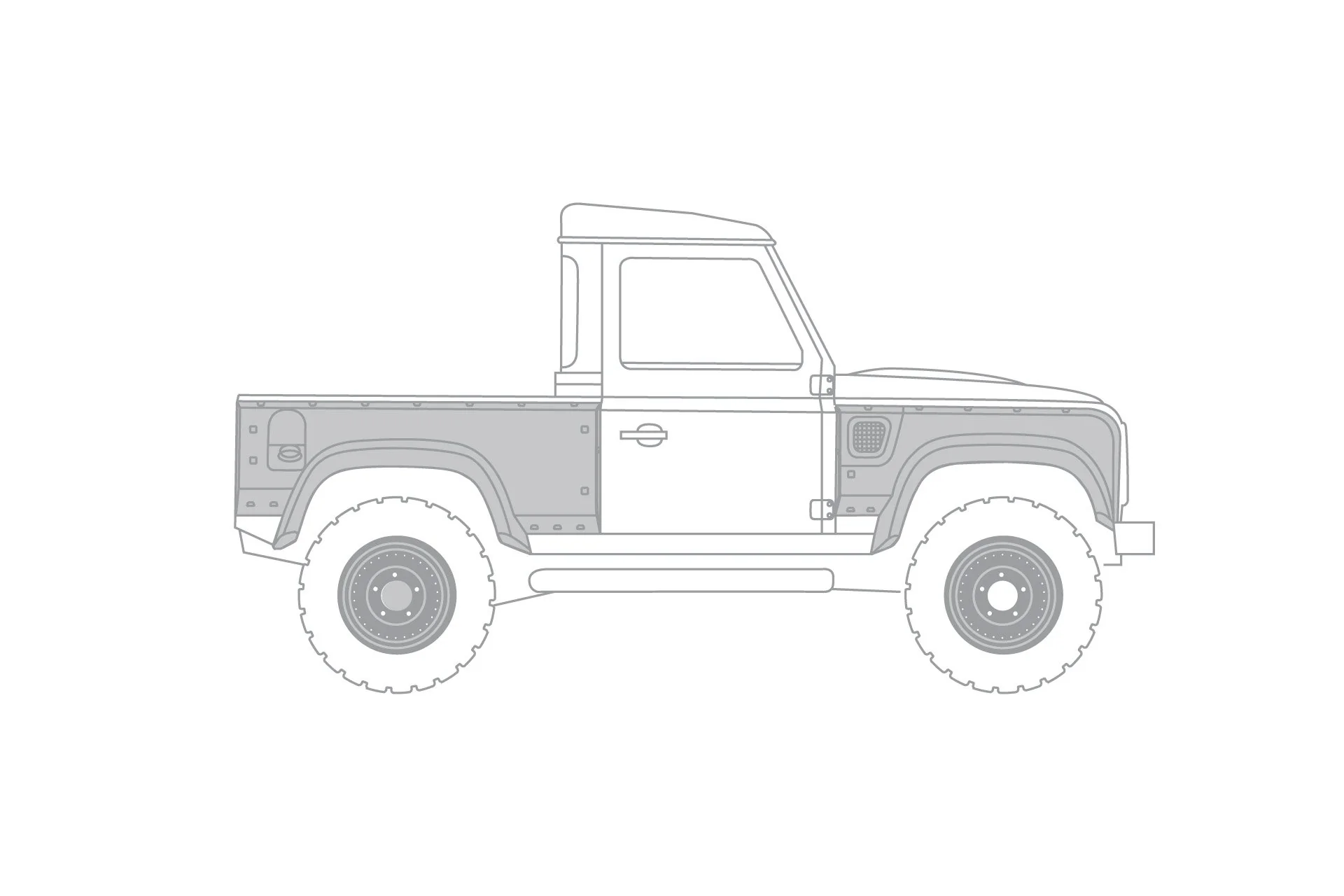 Land Rover Defender 90 (1991-2016) Wide Track Body Kit - Image 8