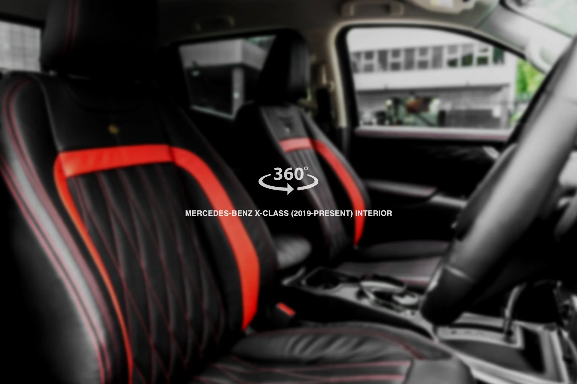 Mercedes X-Class (2019 Onwards) Black & Red Leather Interior 360° Tour